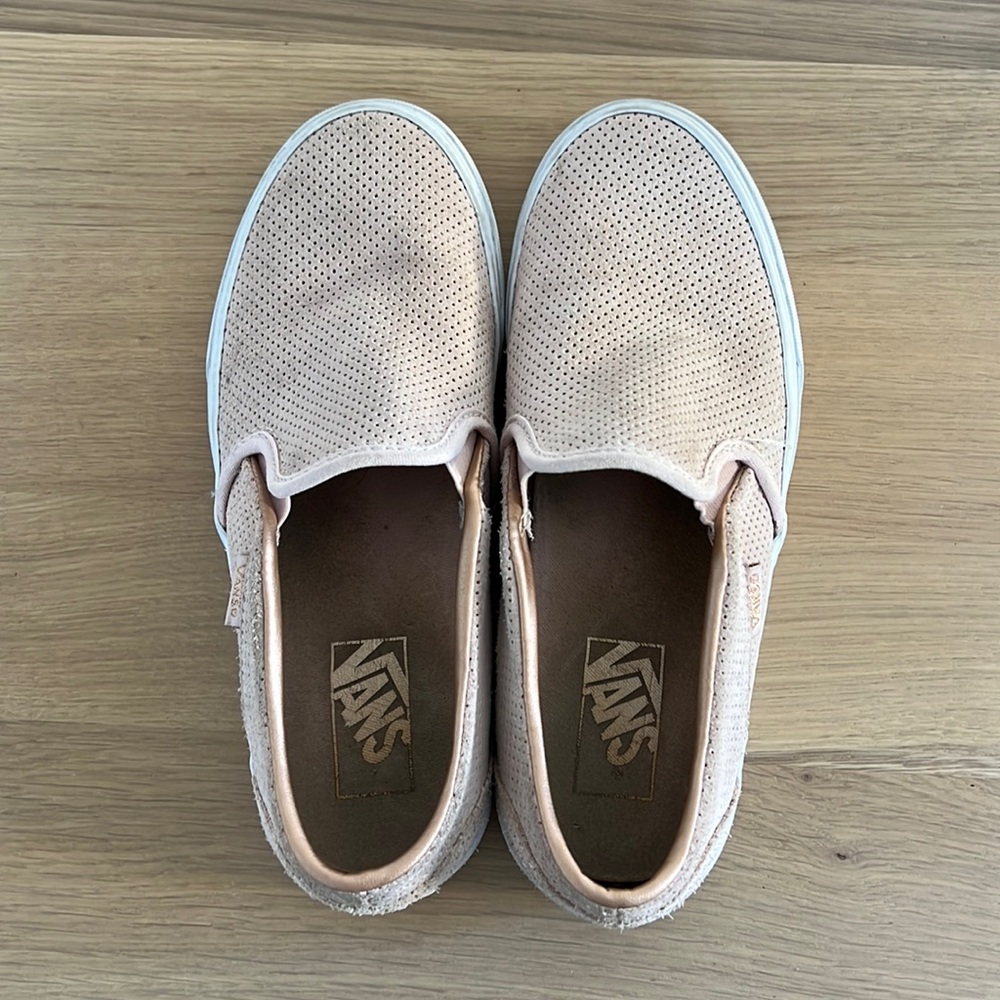 Vans suede slip on sneakers